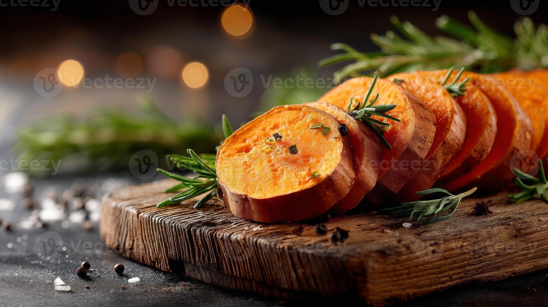 Roasted Sweet Potato Slices with Rosemary and Thyme photo