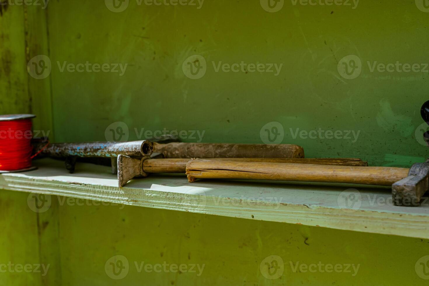A shelf with tools on it photo