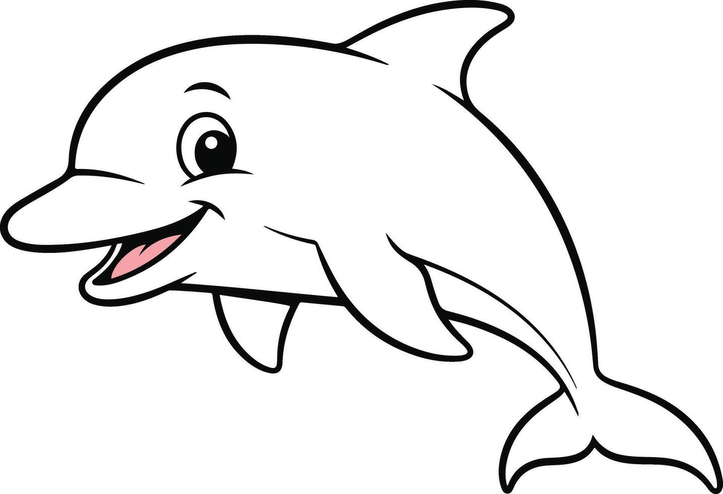 Dolphin coloring pages free printable vector