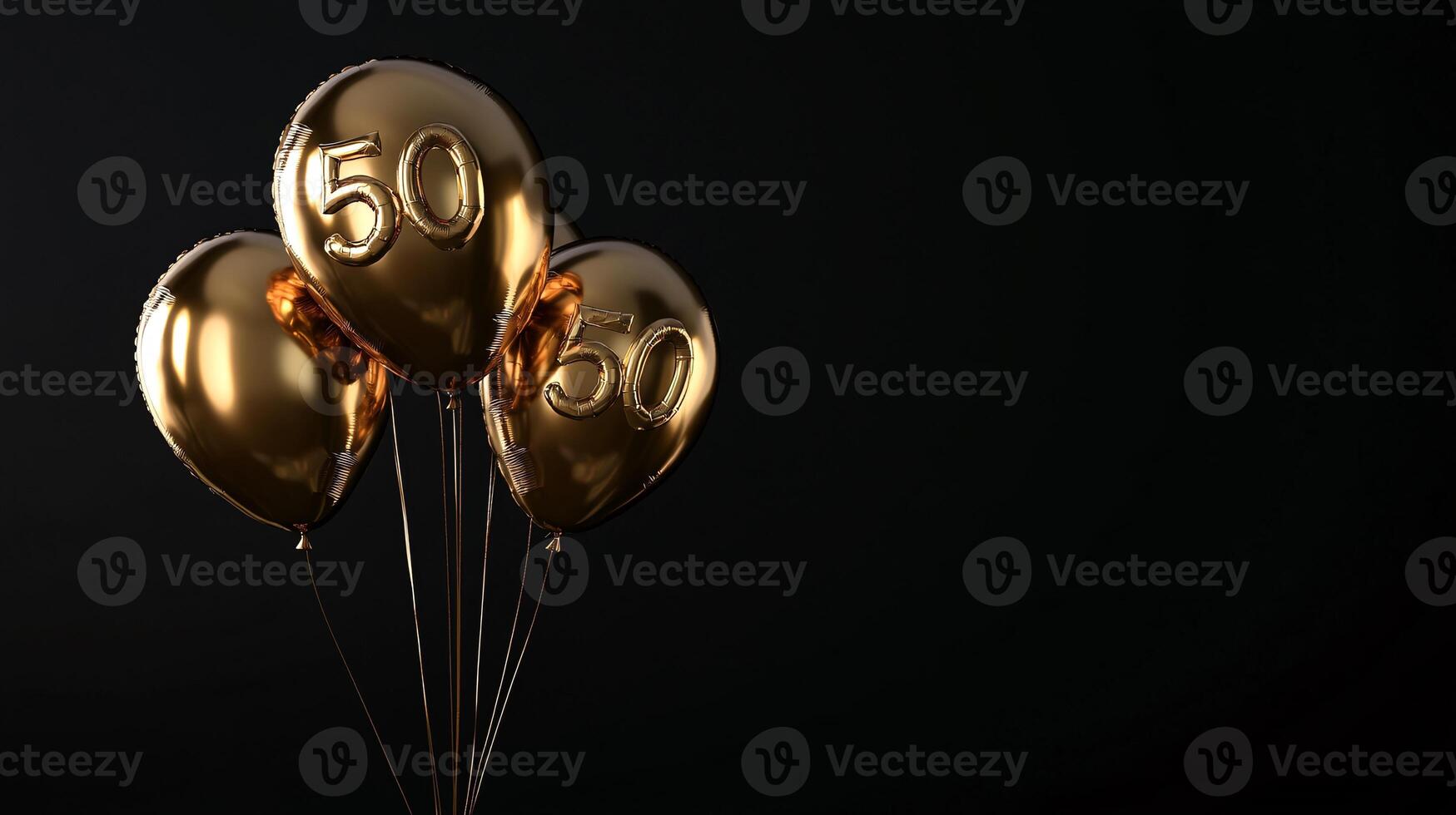 Elegant Gold and Black Theme Balloon Display for Jubilee Event Decor photo