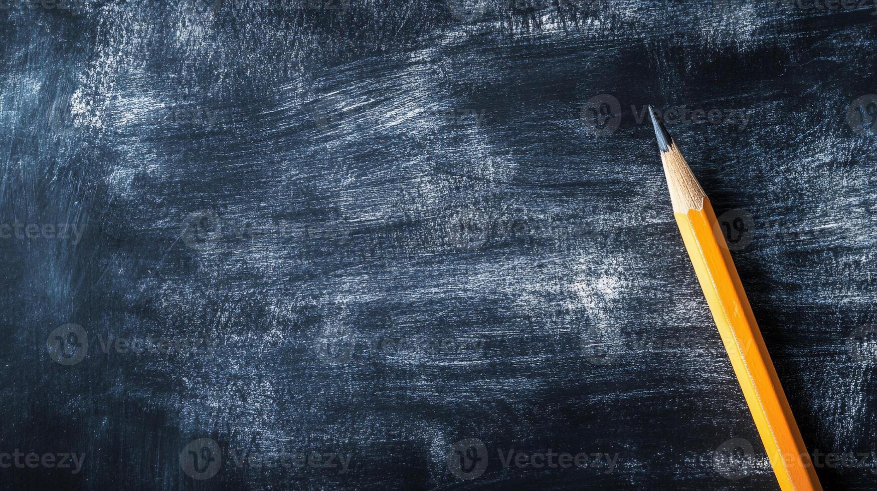 White Chalk Text on a Dark Blackboard Surrounded by Creative Tools photo