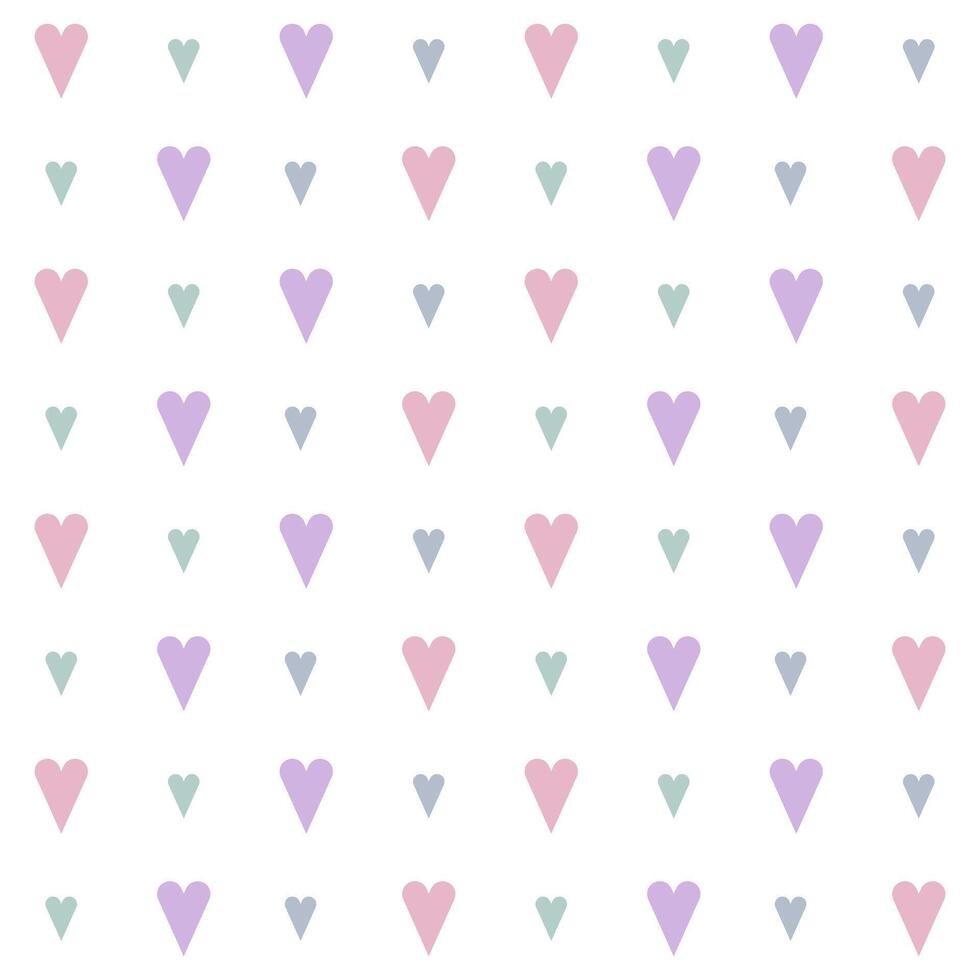 pastel hearts pattern vector