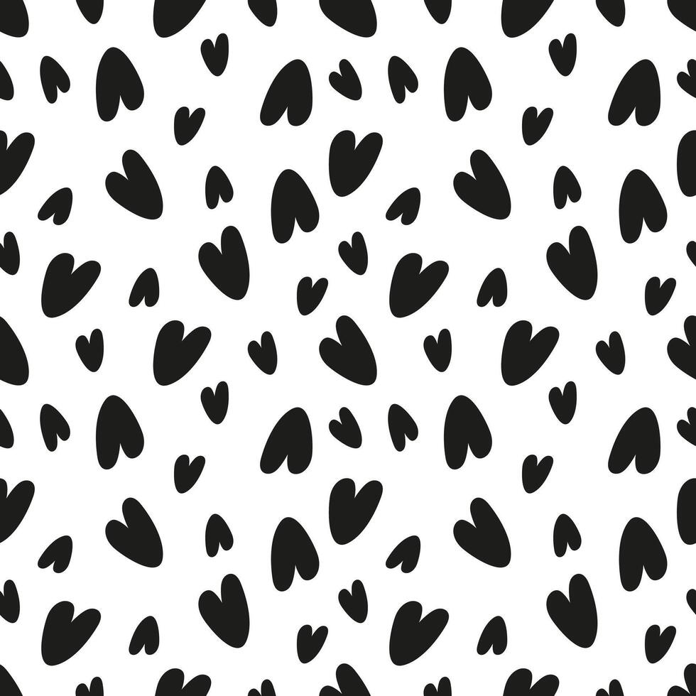 black hearts pattern vector