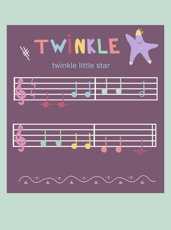 Twinkly little star vector