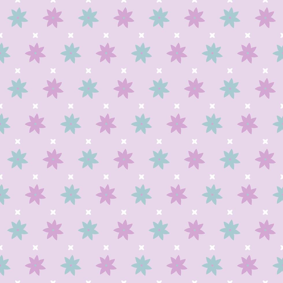 Flowers pastel pattern vector
