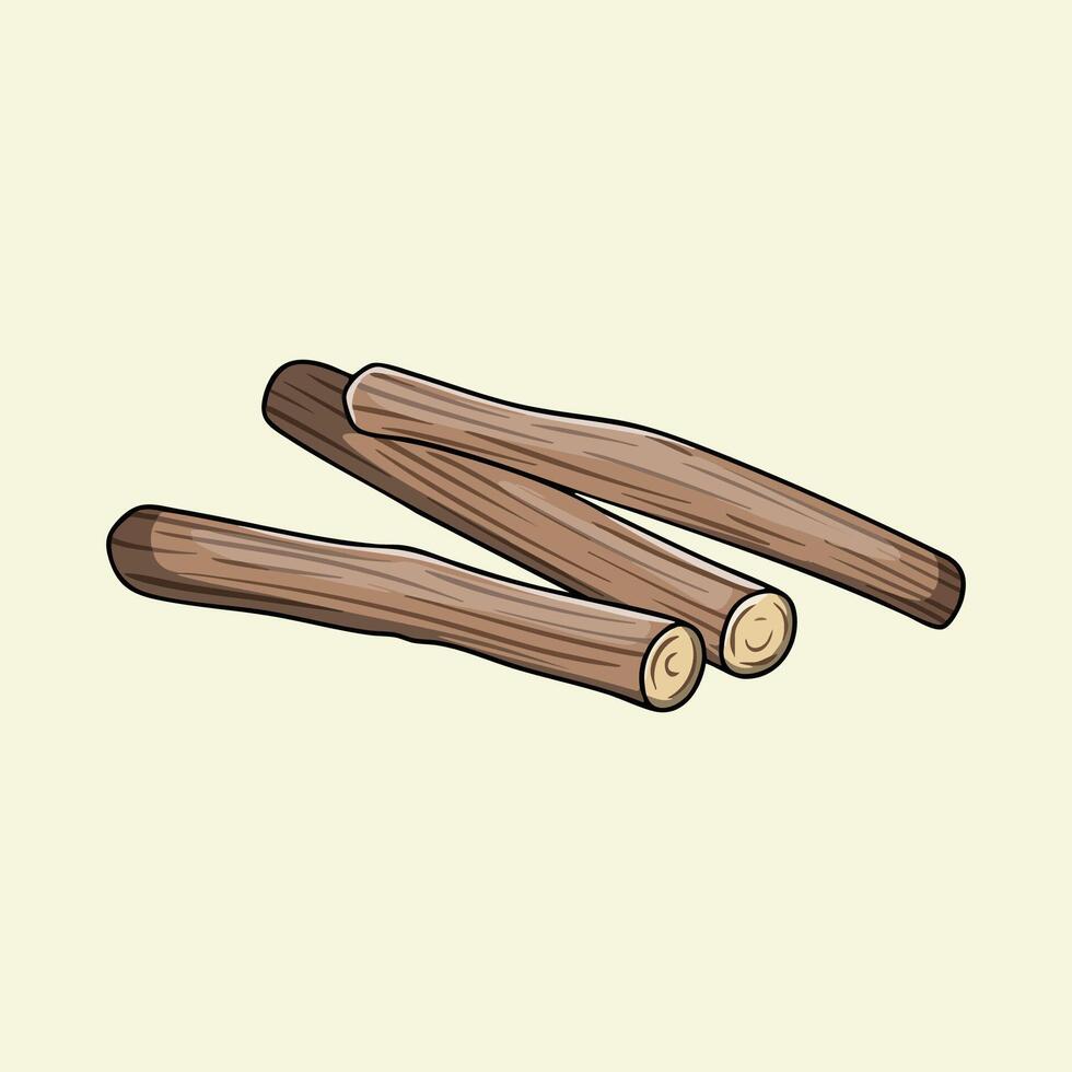 Hand-drawn illustration of licorice sticks vector