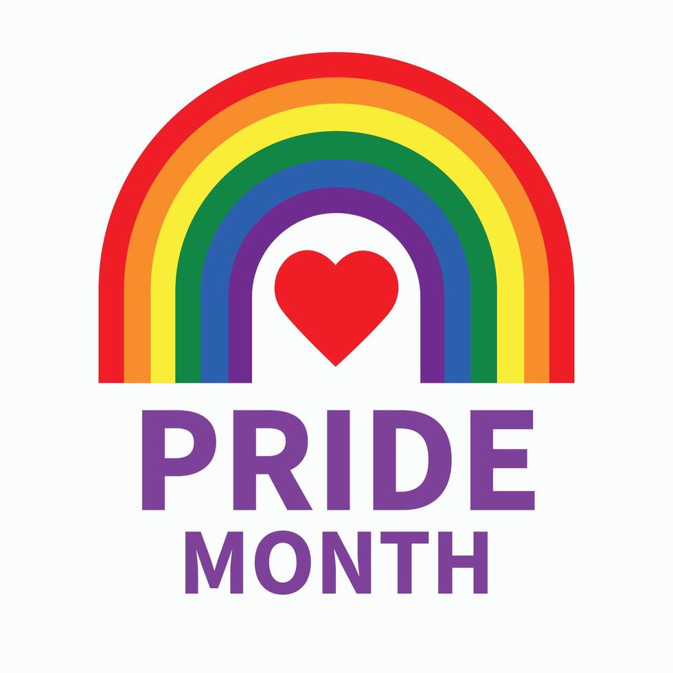 Pride Month Logo Template Design vector