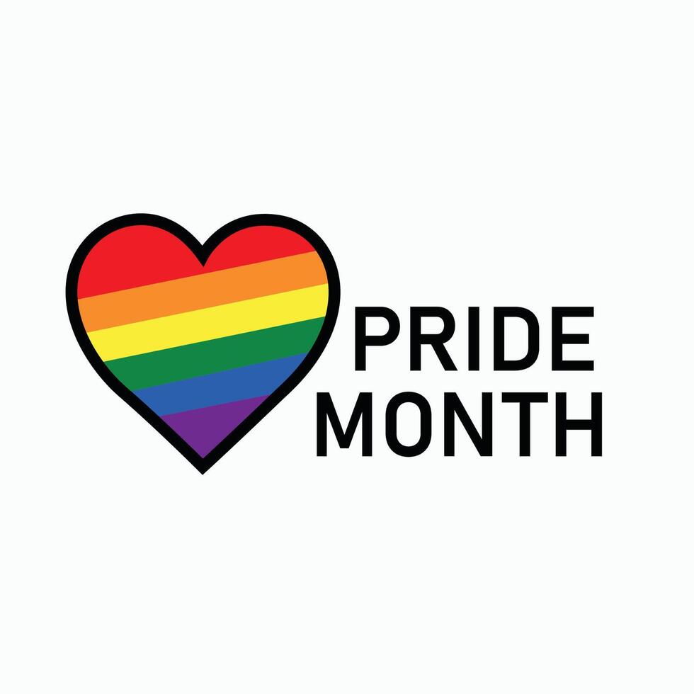 LGBTQ Pride Month Logo Template Design vector