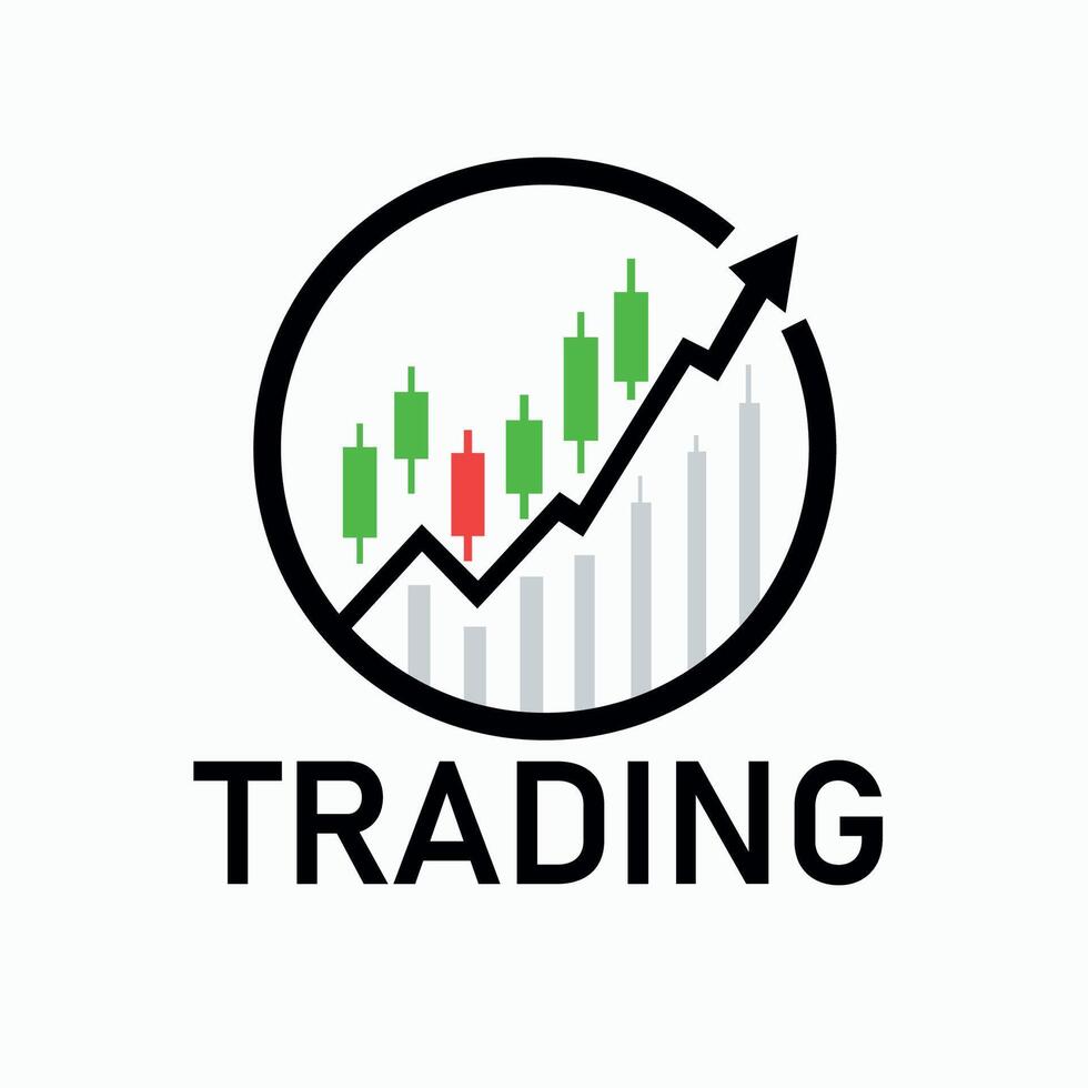 Professional trading logo template design vector