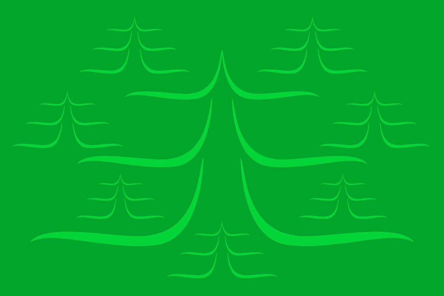 Green abstract design featuring curving lines creating a balanced composition on a solid background vector