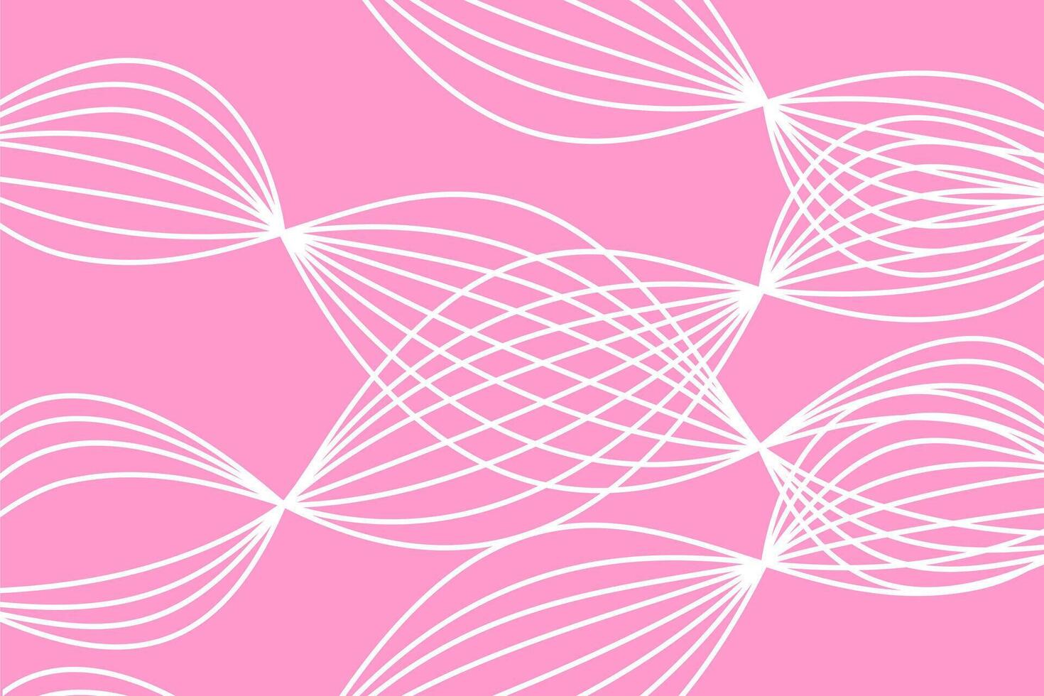 Geometric abstract design featuring white lines on a bright pink background for artistic expression vector
