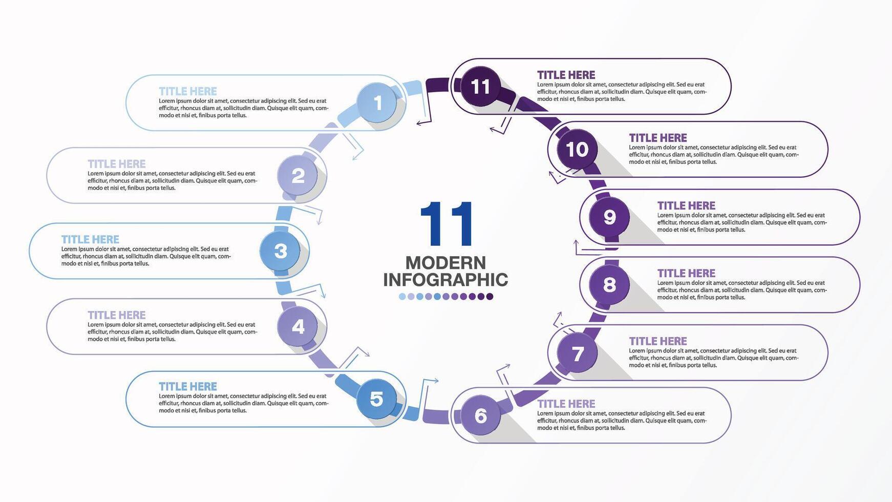 11 Infographic for presentation. vector
