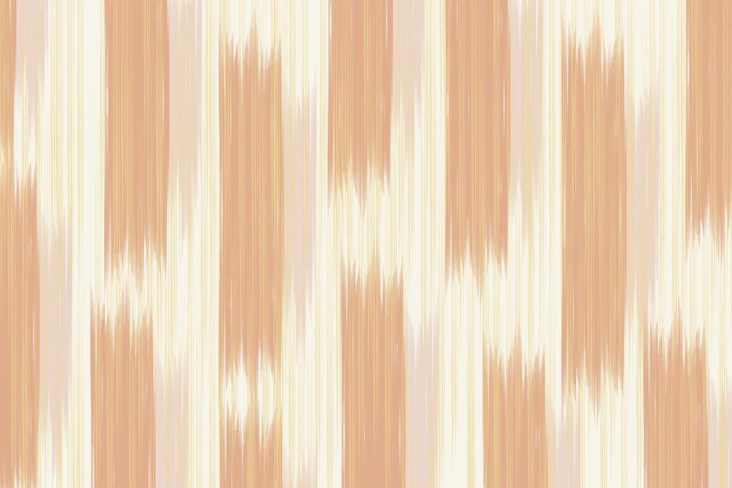 Ikat Fabric Texture in Warm Beige and Peach Tones. vector