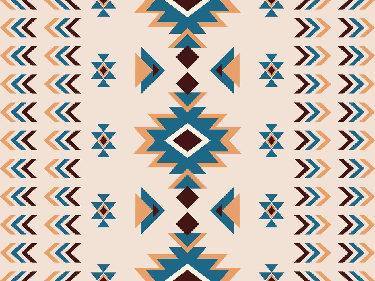 American Navajo pattern design. Ethnic ornament on the carpet. Aztec style. vector