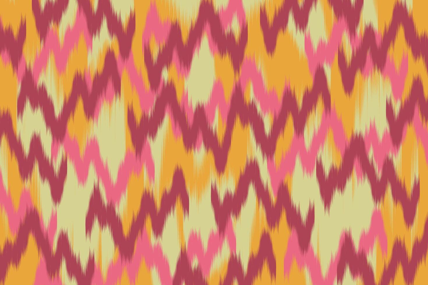 Abstract Ikat Pattern with Zigzag Design. Abstract Ikat Pattern design for Fabric, clothing, background, wallpaper vector