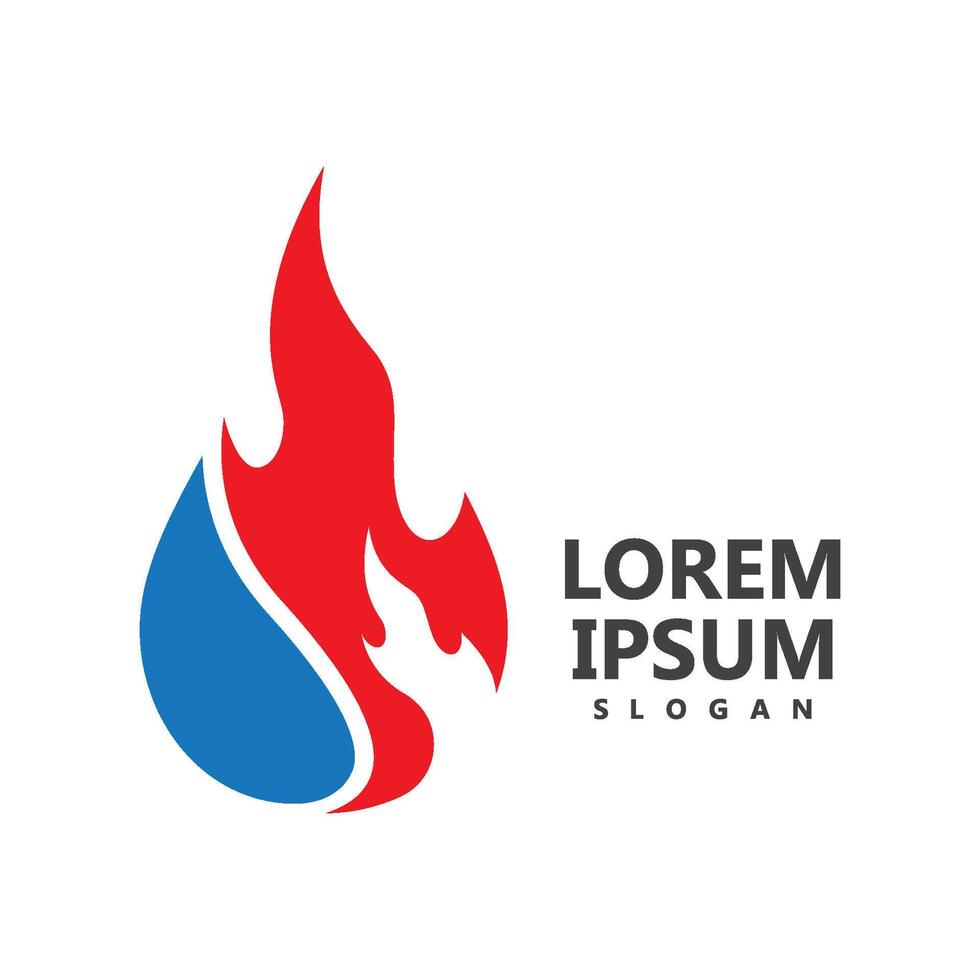 Oil and gas fuel logo design vector