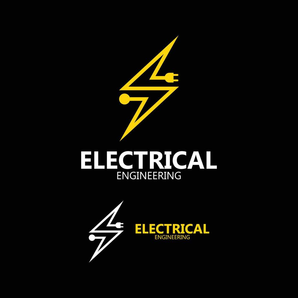 set of electrical engineering logo with creative design vector