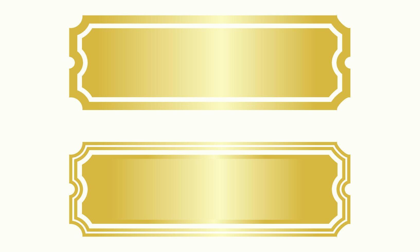 Elegant Gold Banner Frames for Luxury Product Labels and Certificates vector