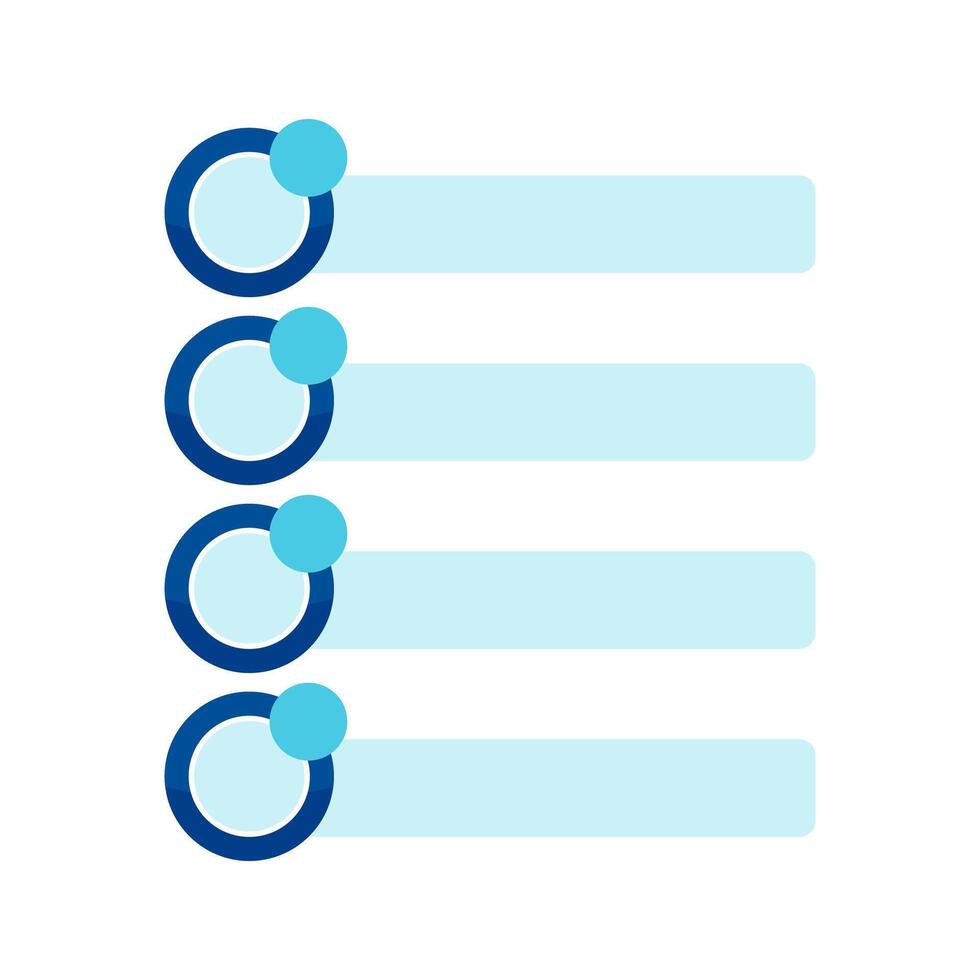 Modern List Infographic Template with Blue Rings vector