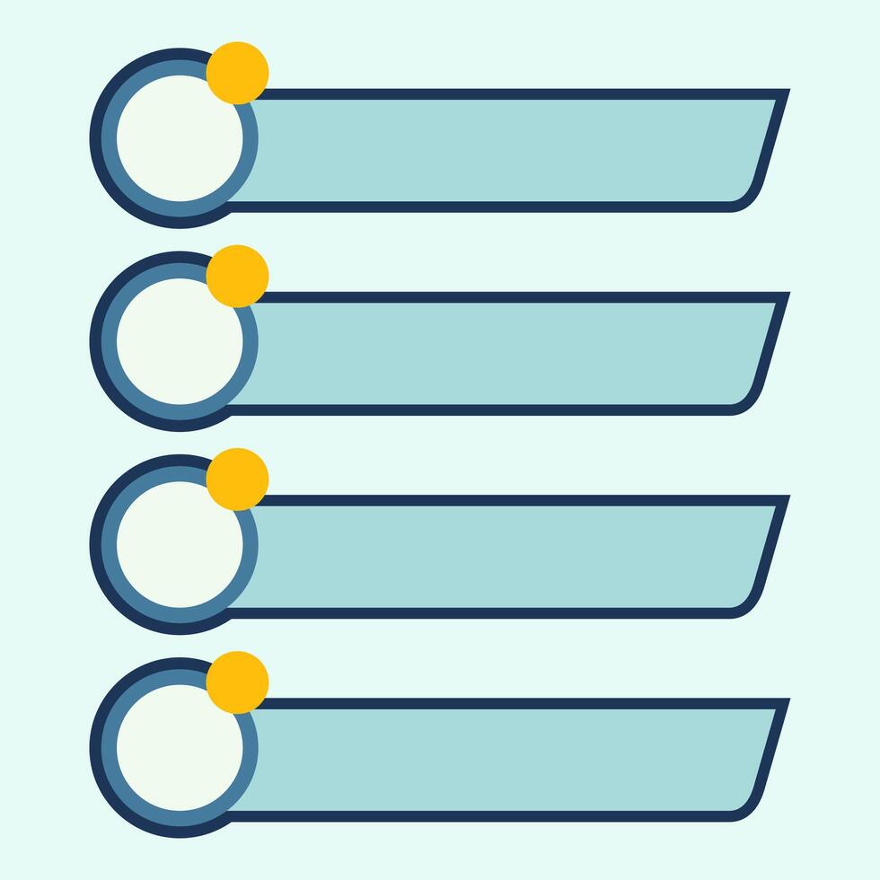Modern List Infographic Template with Blue Elements for Data Visualization vector