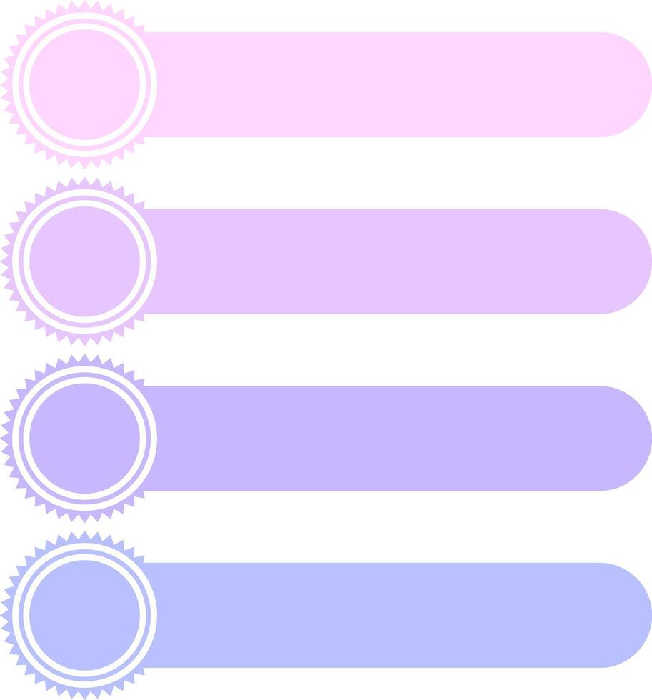 Soft Pastel Purple List Infographic Template for Gentle Data Presentation vector