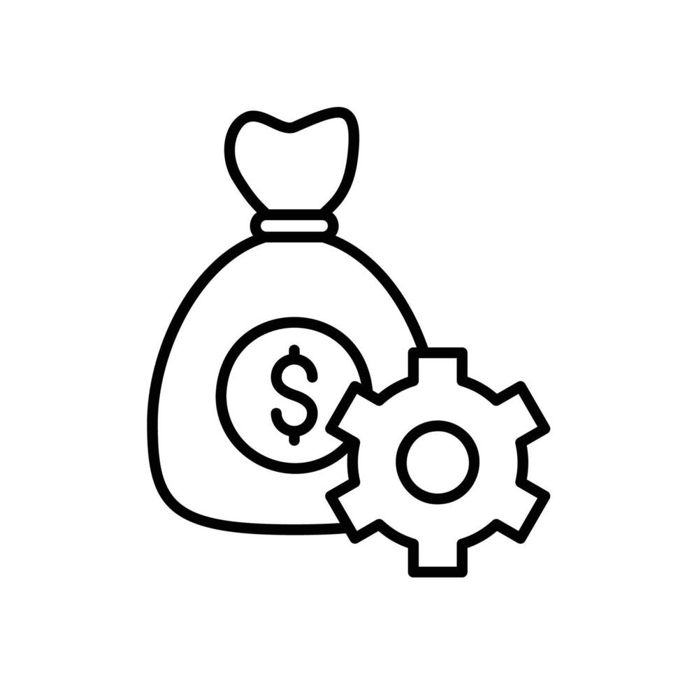 Financial asset management icon for preserving wealth vector