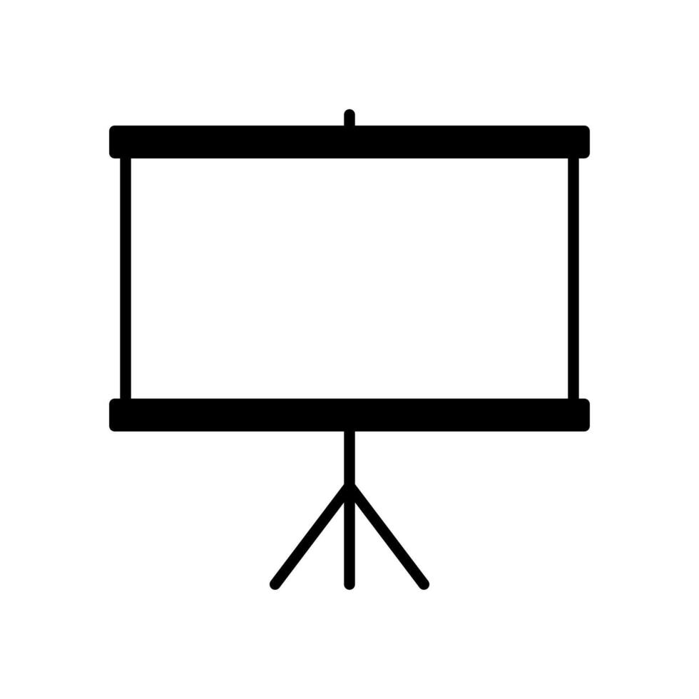 Presentation screen icon for presentating reports vector