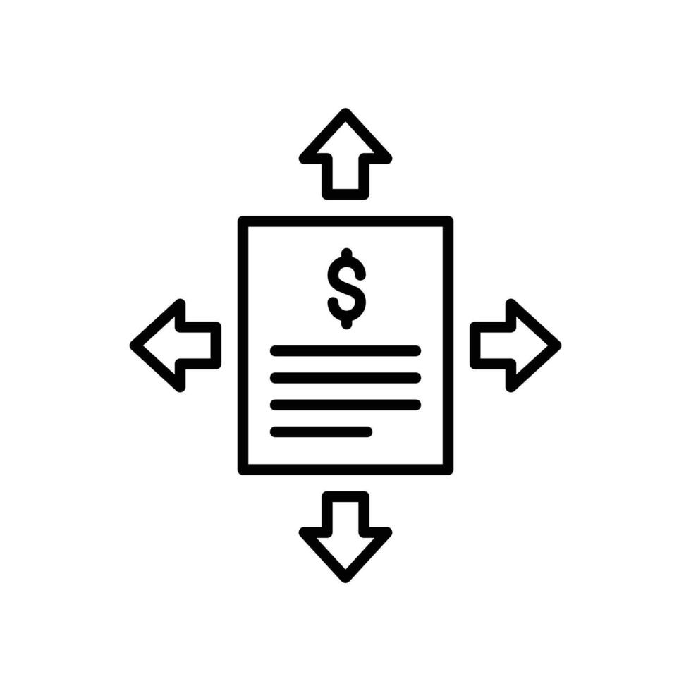 Business expansion icon with business proposal document sheet vector