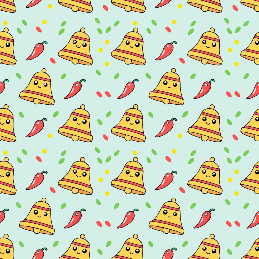 Taco celebration seamless pattern vector