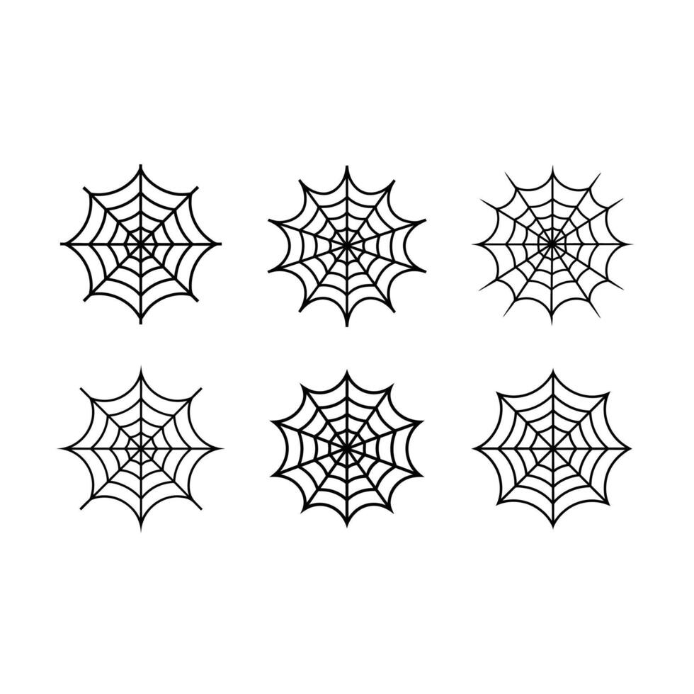 Clean, minimal spider web icon for creative digital designs and projects vector