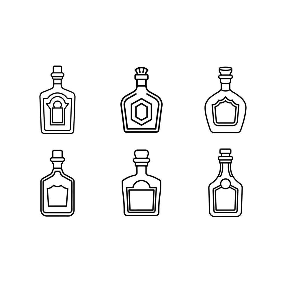 Tequila Bottle Icon - Graphic Design File for Digital Use vector