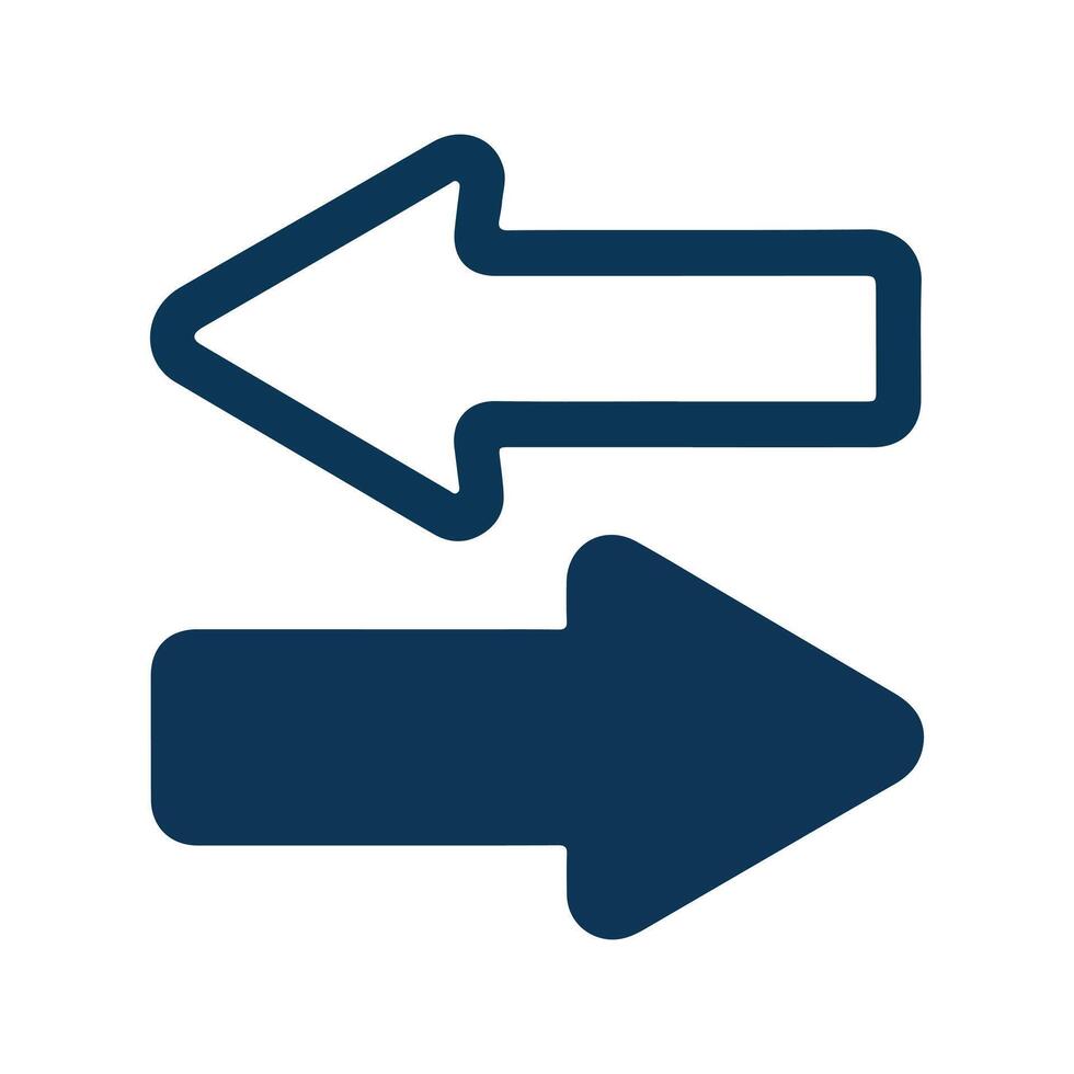 Left and Right Arrow Icons. vector