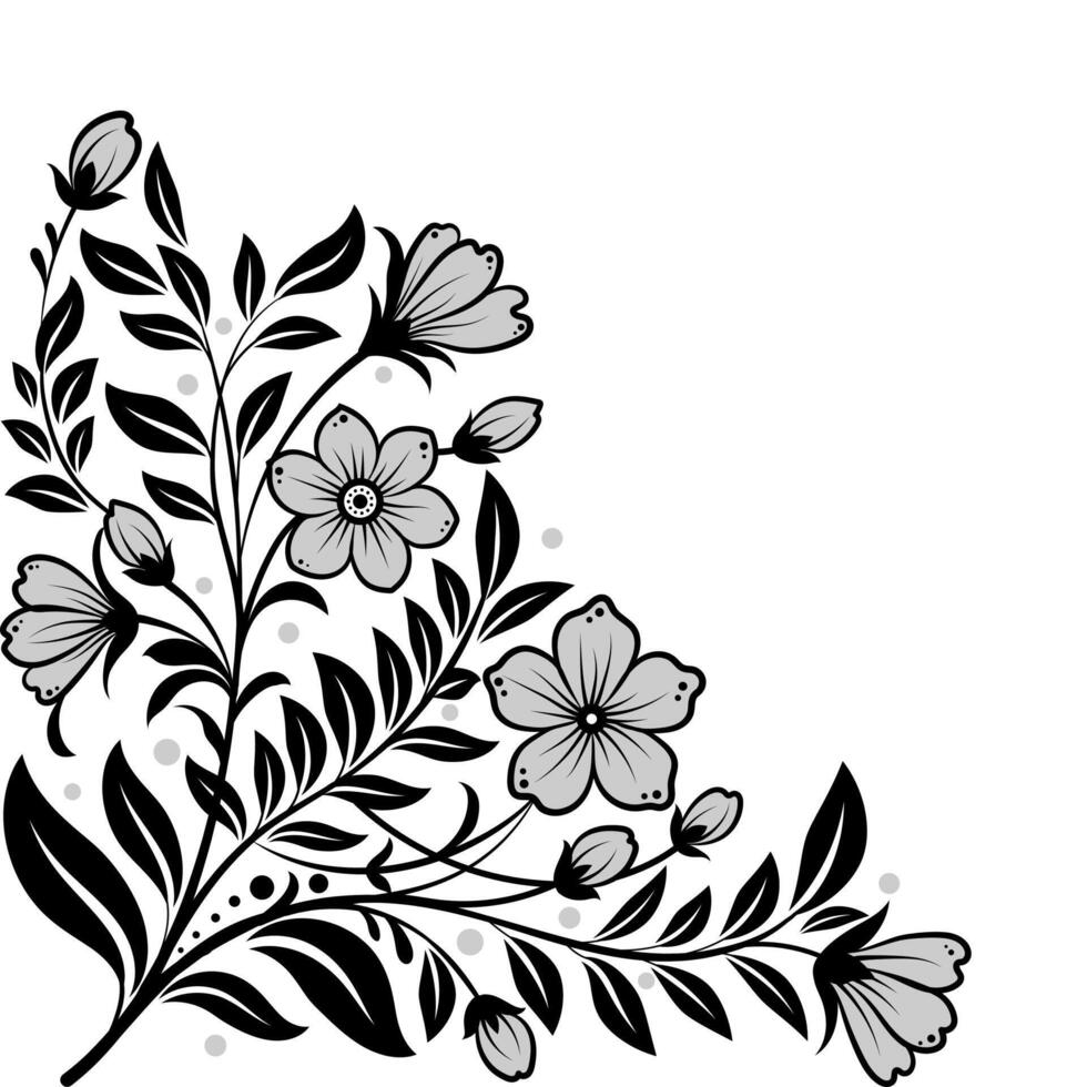 Floral ornament Abstract floral scrolls Retro Style Seamless Floral Pattern vector