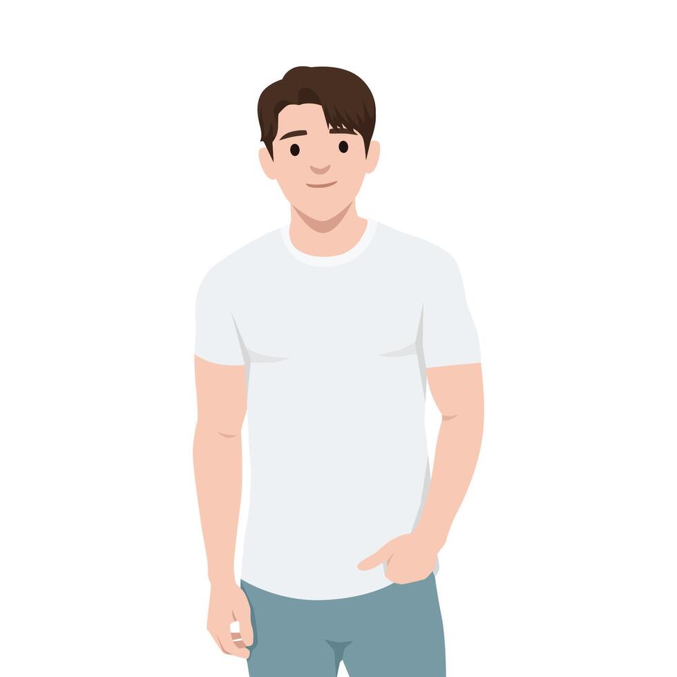 Mens TShirt Mockup for Branding or Design Display. vector