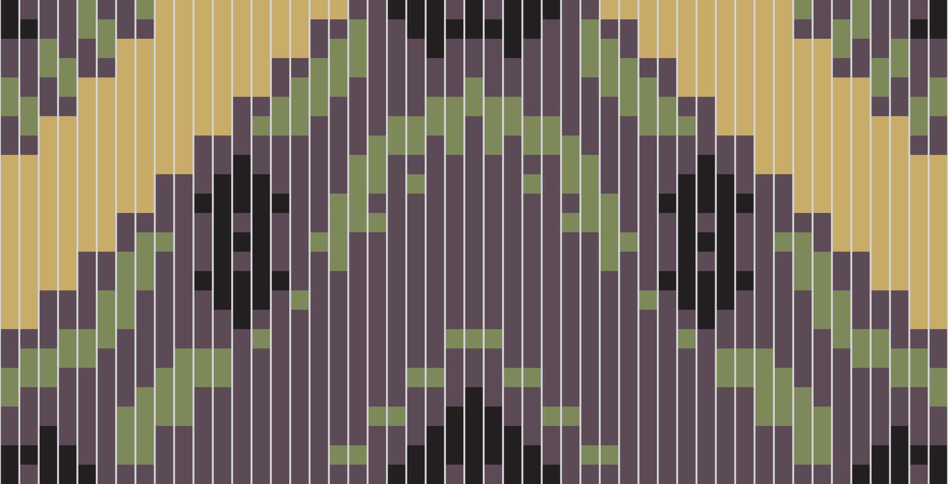 Pixel Ikatee Patternfolk Embroidery, Aztec Geometric Ornament Print. Design for Carpet, Wallpaper, Clothing, Wrapping, Fabric vector