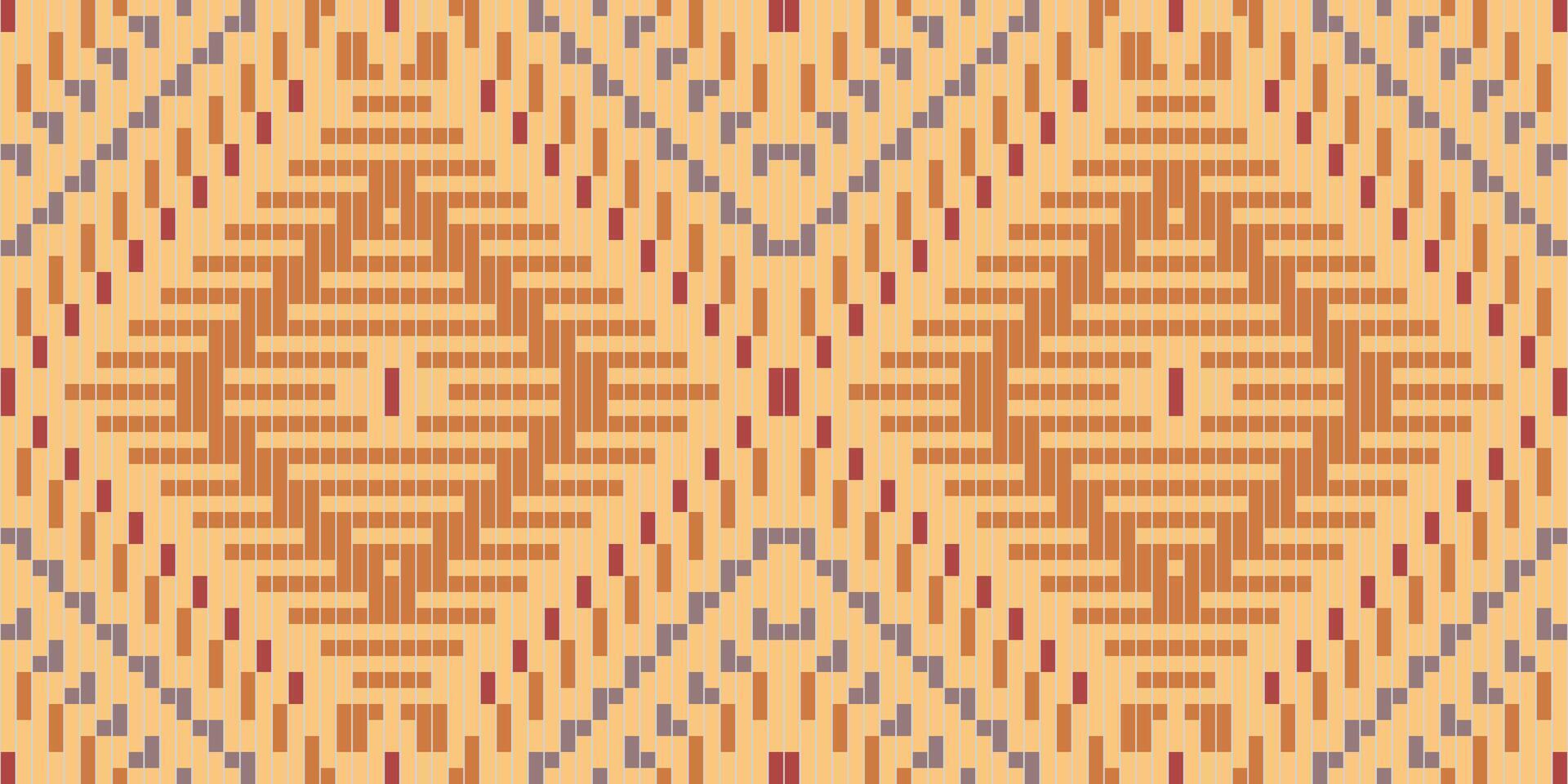 Ethnic Design Ikat Weaving Patternfolk Embroidery, Aztec Geometric Ornament Print. Design for Carpet, Wallpaper, Clothing, Wrapping, Fabric vector