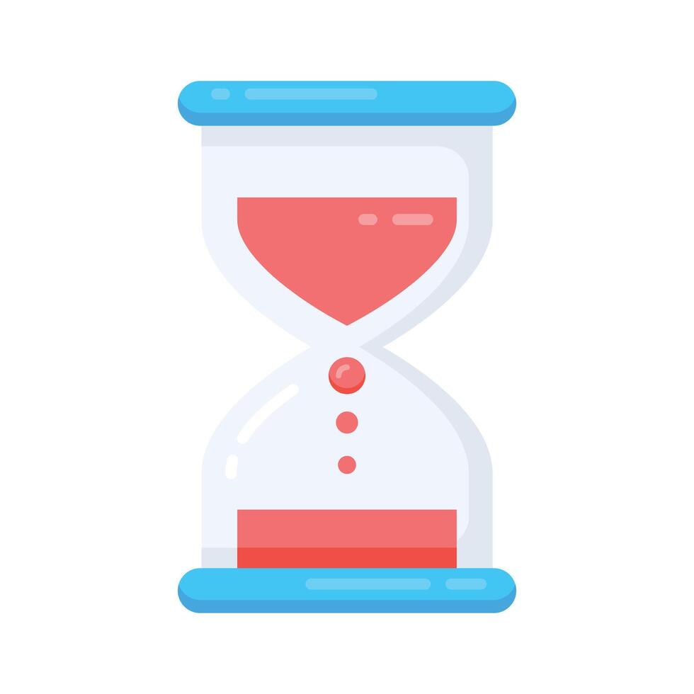 Here is a flat icon showing deadline clock vector