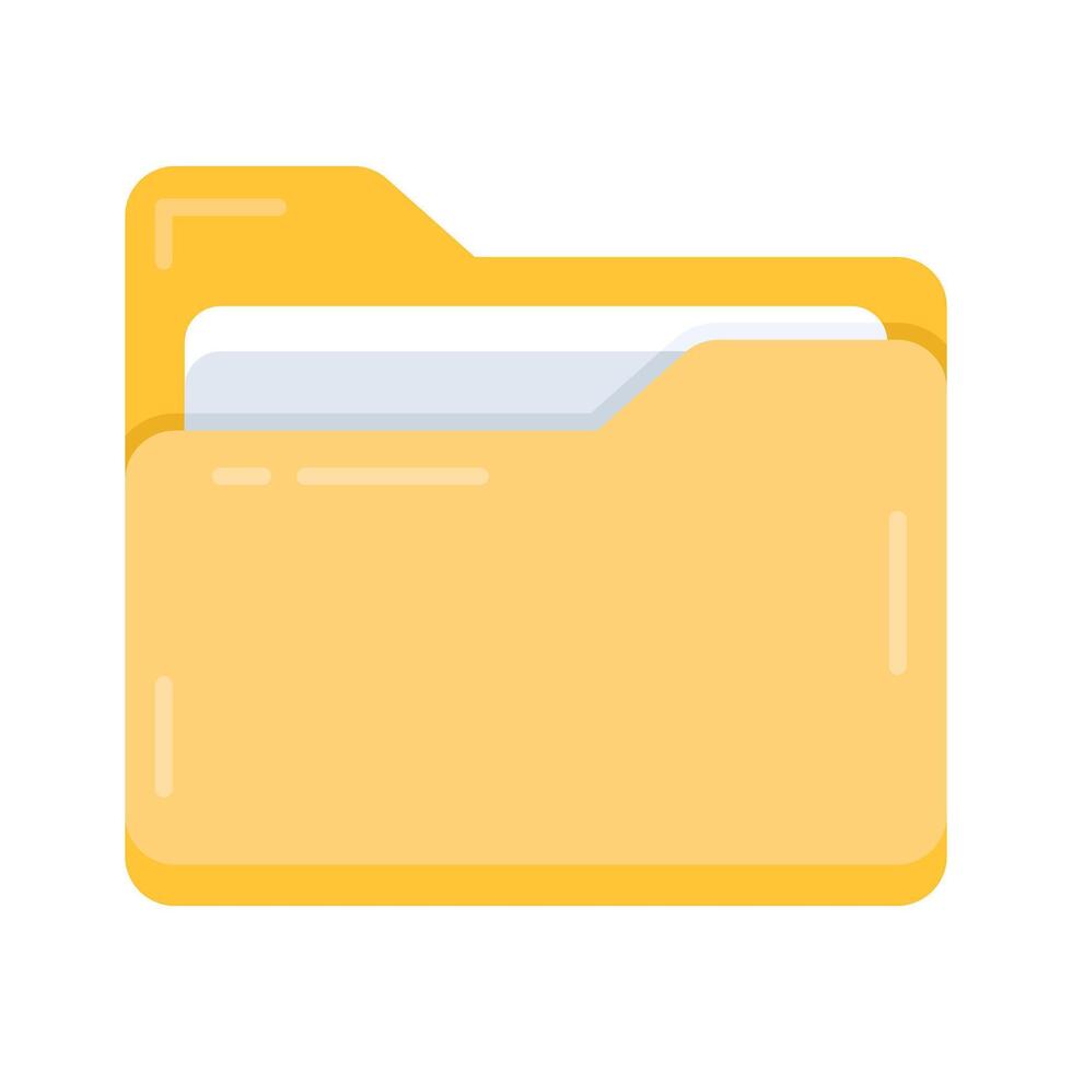 A well crafted flat icon showing labeled office folder vector