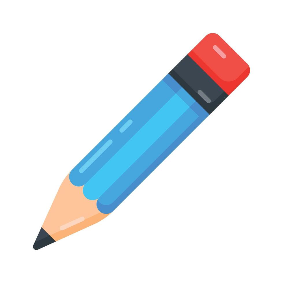 Grab this flat icon of pencil used for writing vector