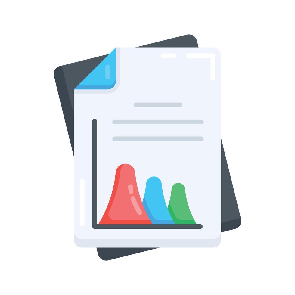 A flat icon showing business documents in folder stack vector