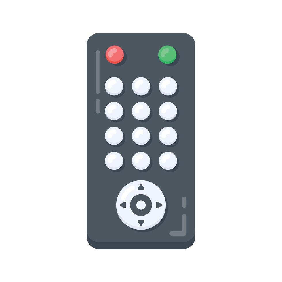 Have a look at this flat style TV remote icon vector