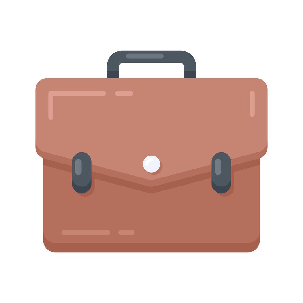 A flat style icon of business bag is ready for premium use vector