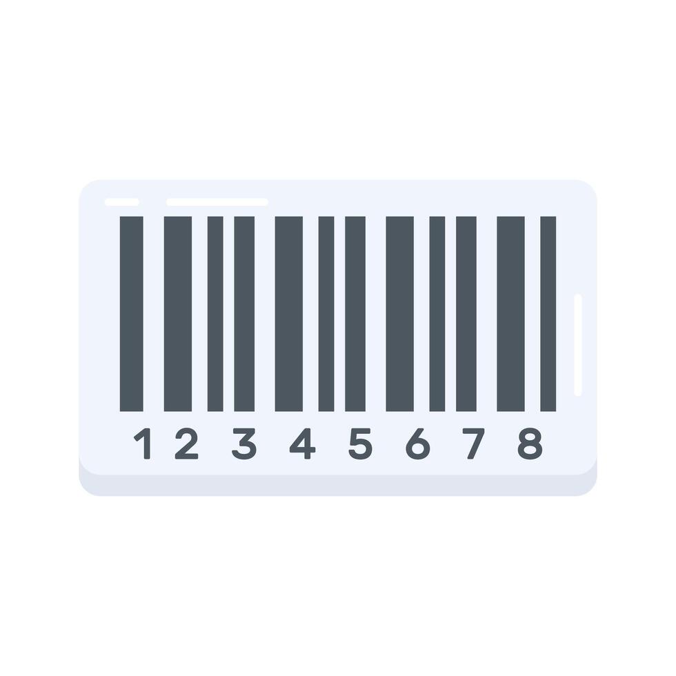 Grab this flat icon of barcode with scanning lines vector