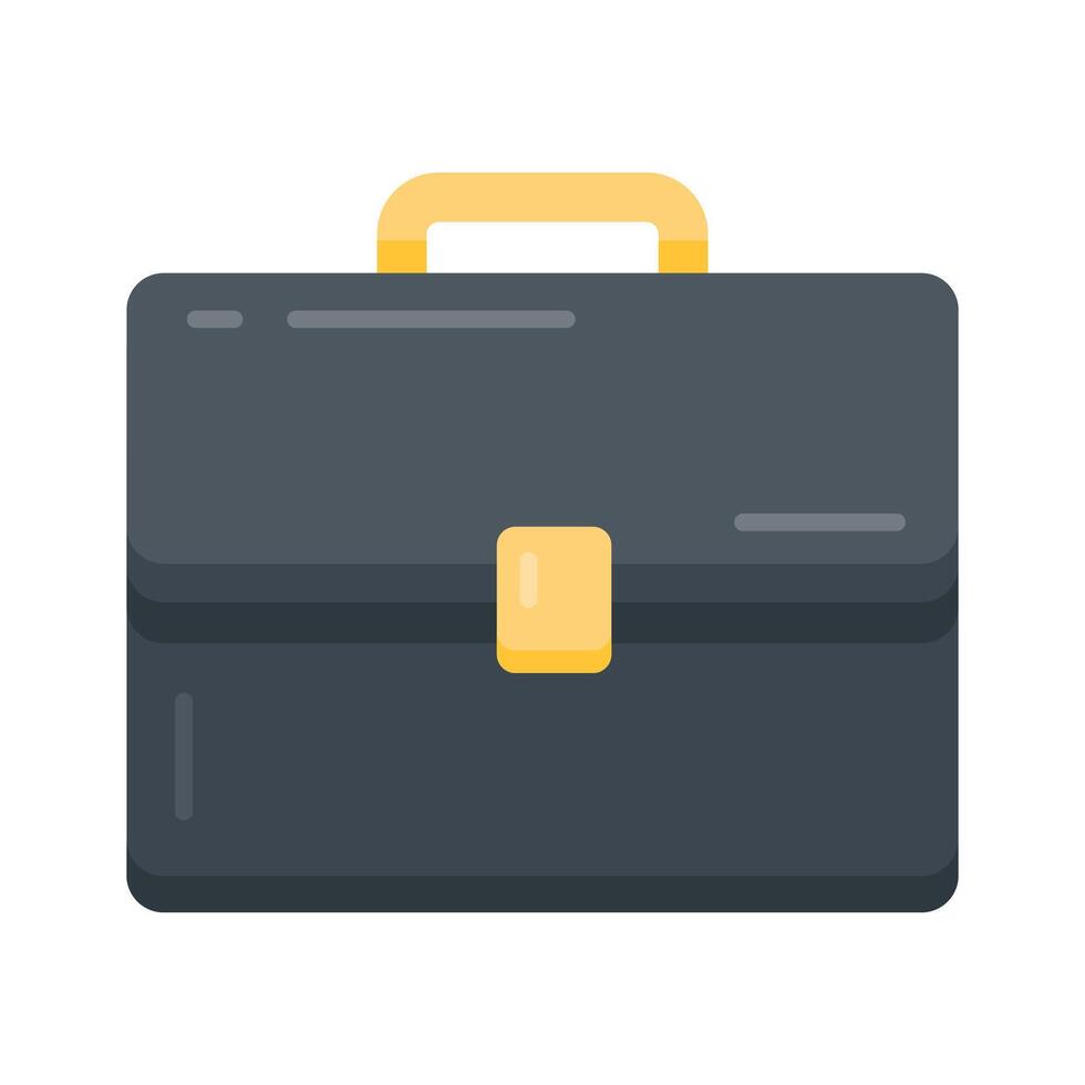 A flat icon of briefcase used for business travel vector