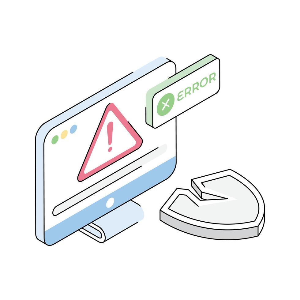 Check out this isometric icon of data security breach vector