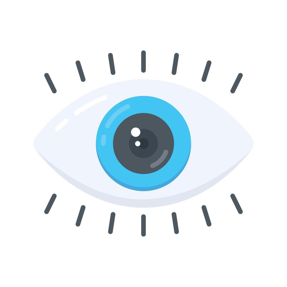 A flat style icon showing business vision concept vector