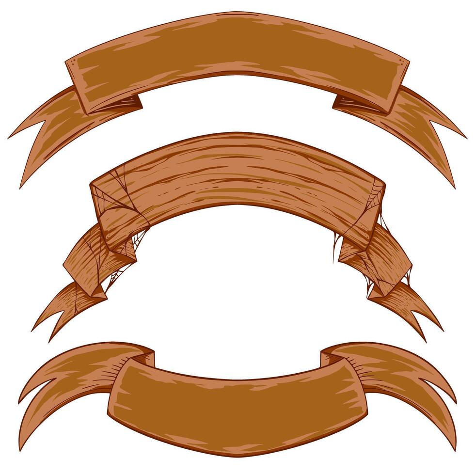 Ribbon Element Decoration Badge Art Set Collection vector