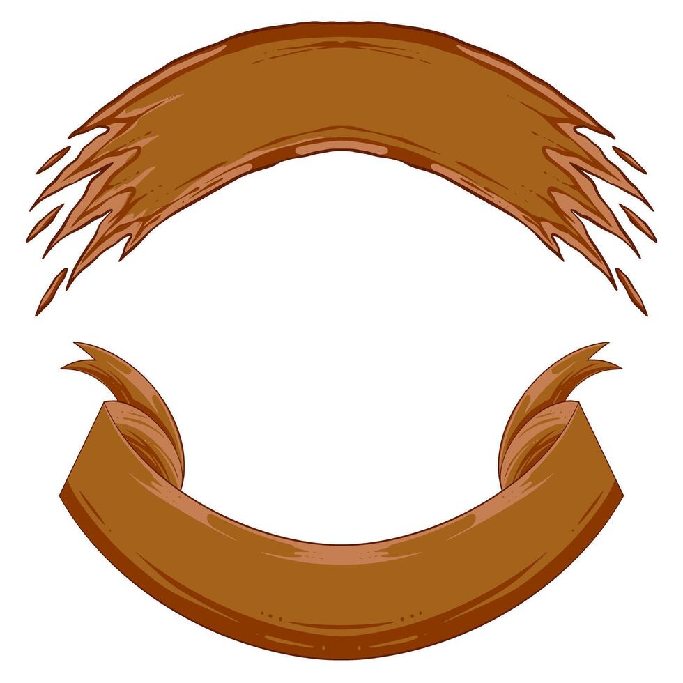 Ribbon Element Decoration Badge Set vector