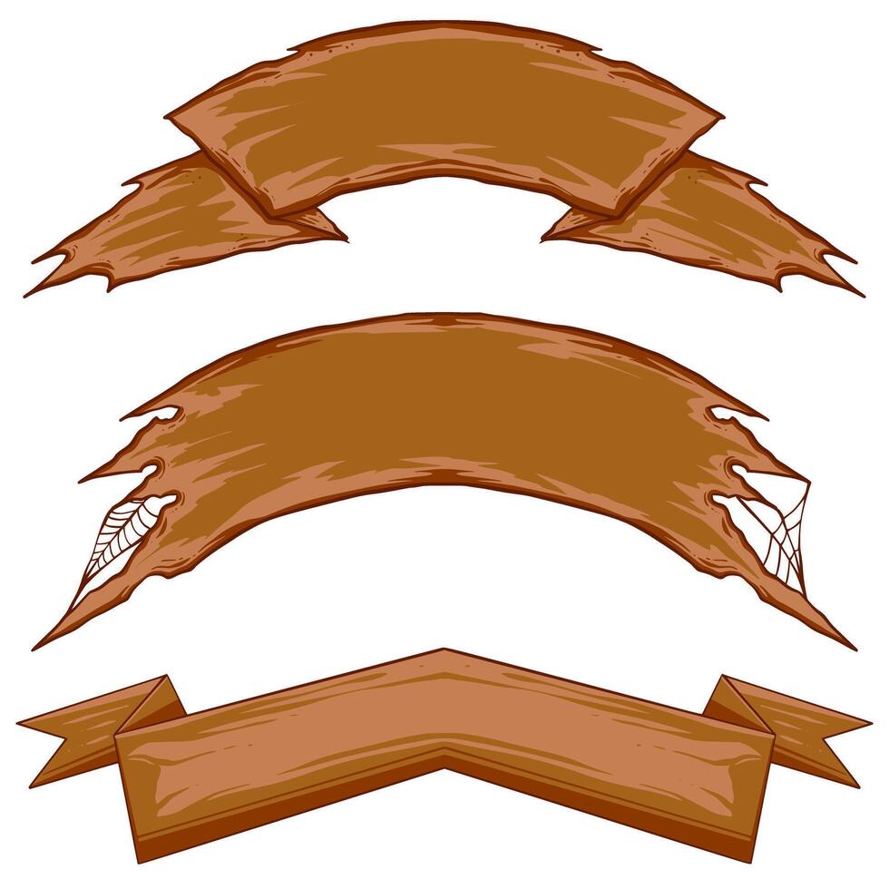 Set Ribbon Element Decoration Badge Art Frame Text vector