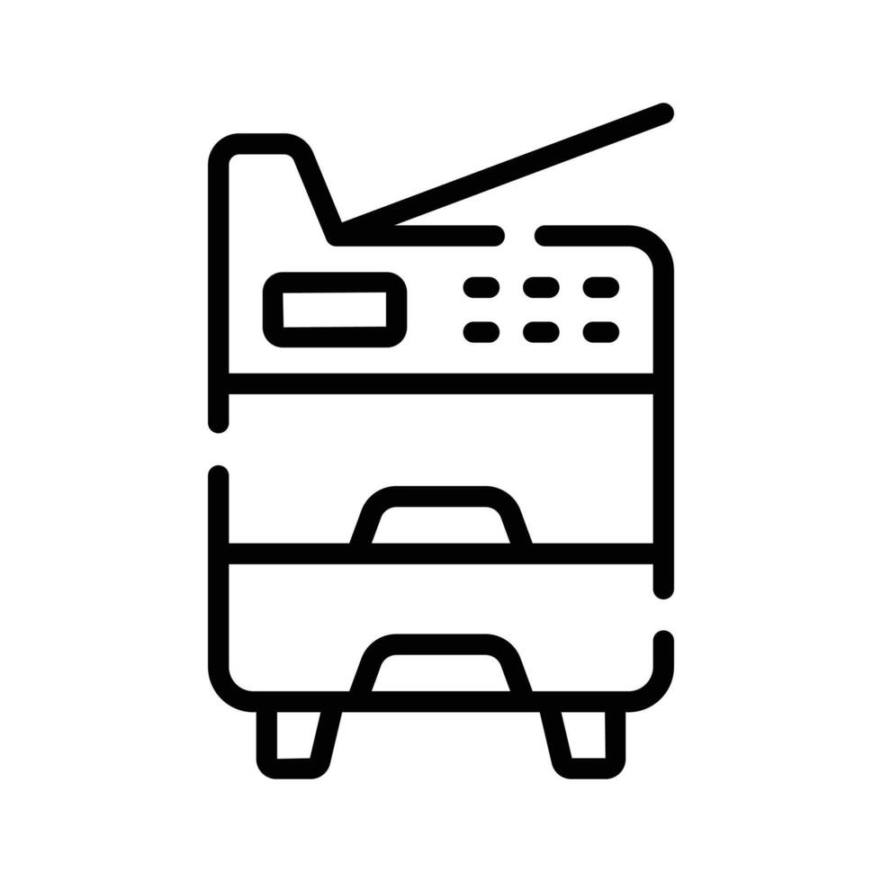 A outline style icon showing office copier machine vector